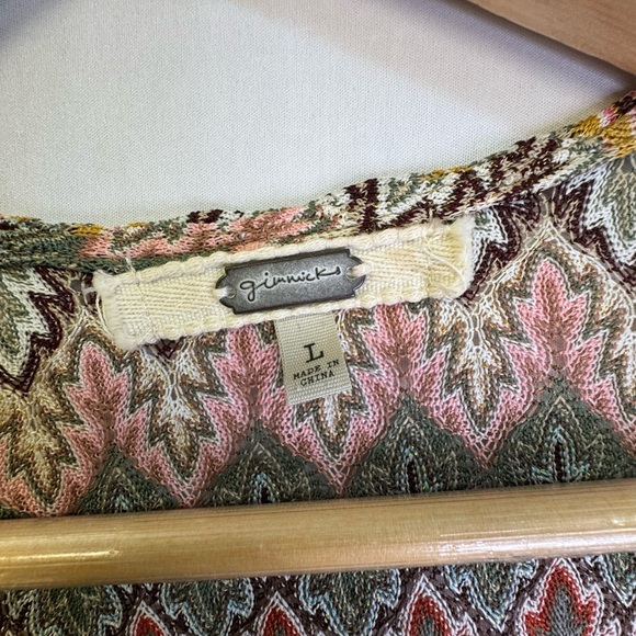 Multicolor Gimmicks by BKE Chevron Patterned boho southwestern style Sweater - Picture 3 of 5